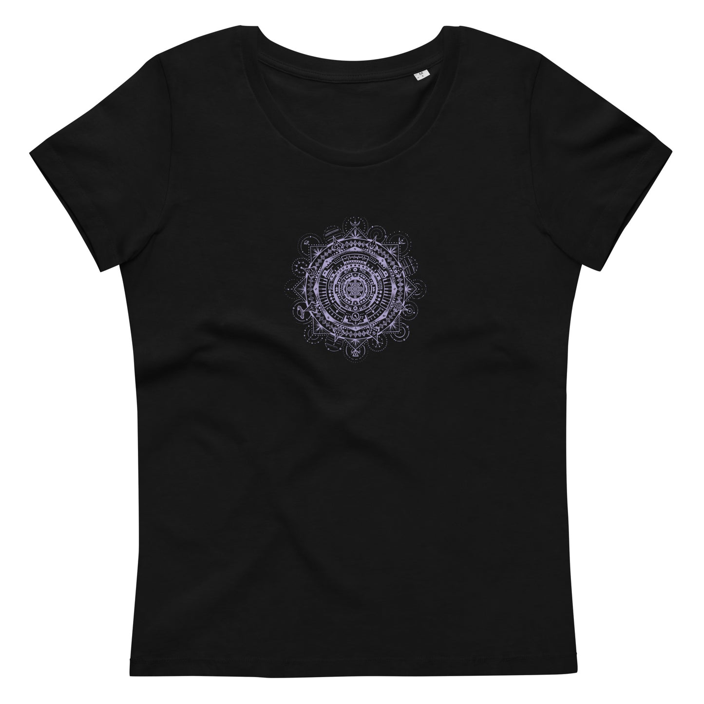 Girls fitted organic tee "OuttaSpace" lavender