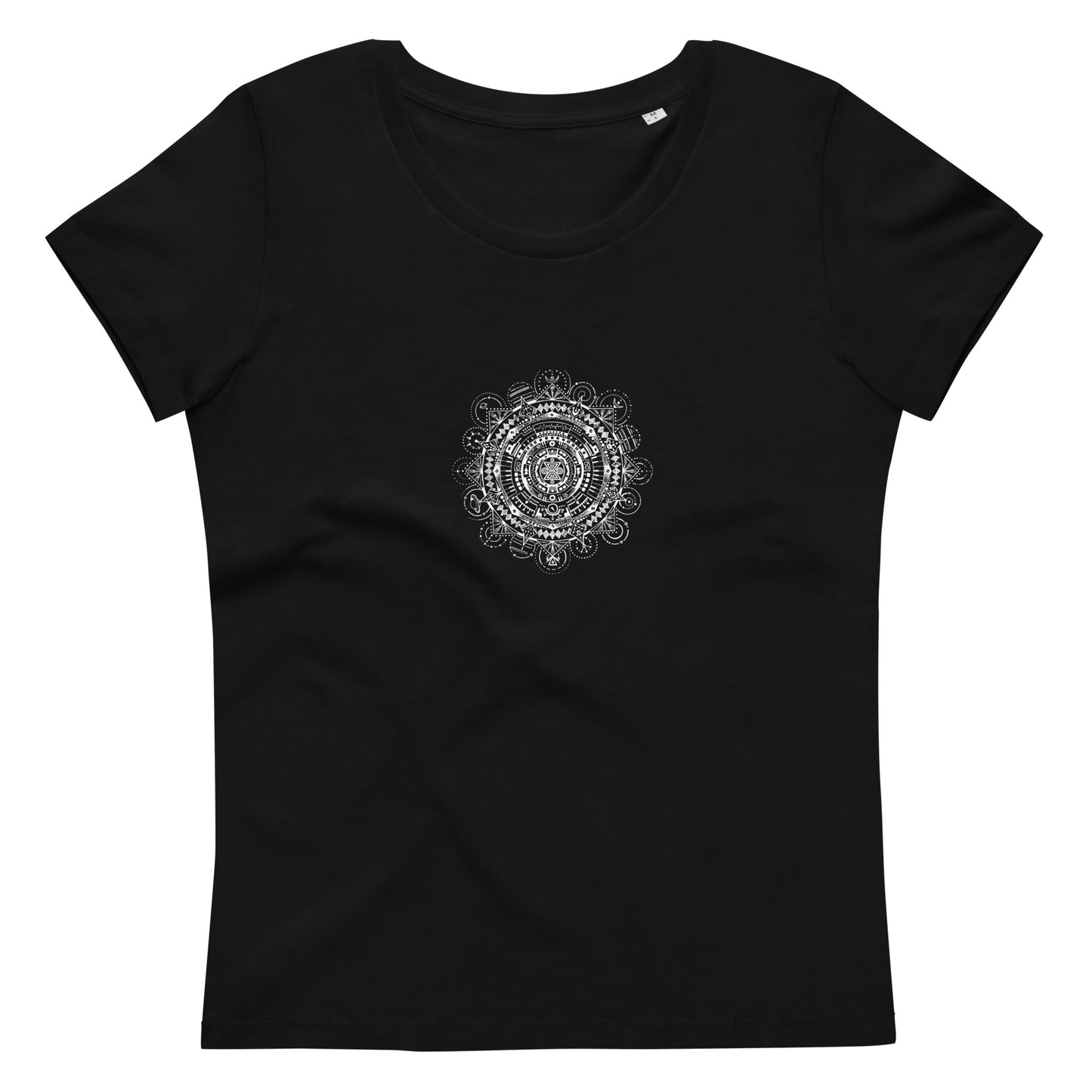Girls fitted organic tee "OuttaSpace" white